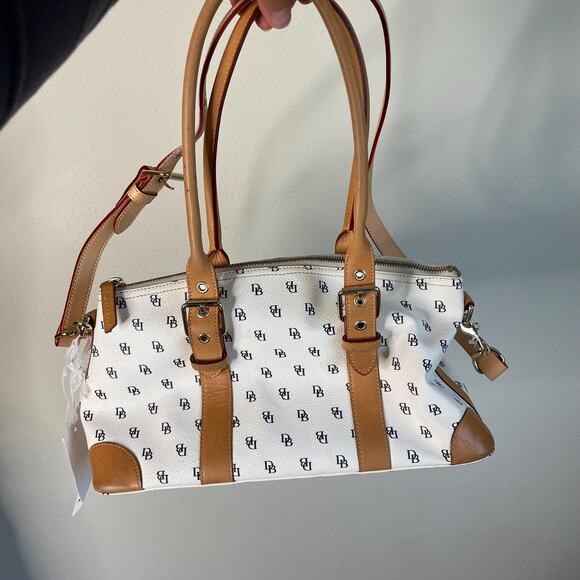 y2k Dooney and Bourke DB monogram white leather handbag - Picture 9 of 9